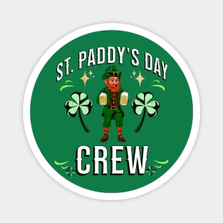 St Paddy's Day Crew Leprechaun Shamrock Clover St Patrick's Day Magnet